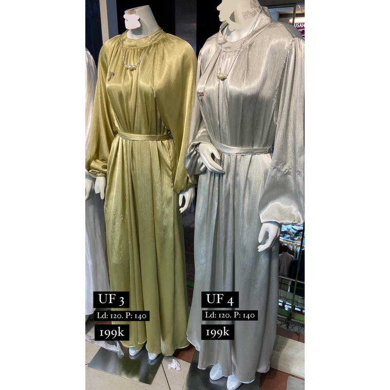 gamis lebaran premium silk polos