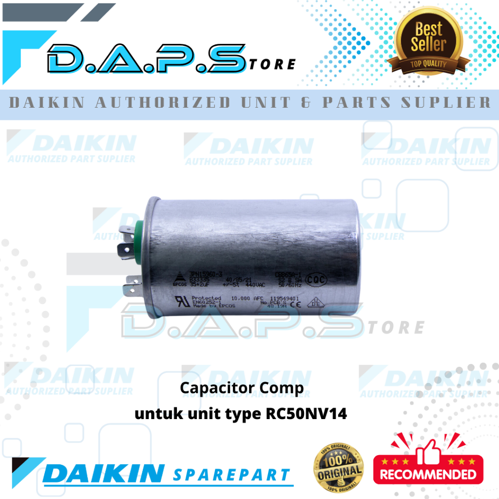 Kapasitor Kompresor - Capacitor AC DAIKIN Thailand 2 PK RC50NV14