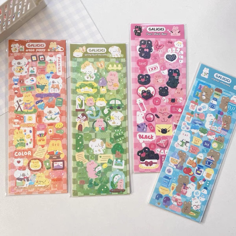 

sticker deco korean galicici photocard confetti import stiker readystock B717