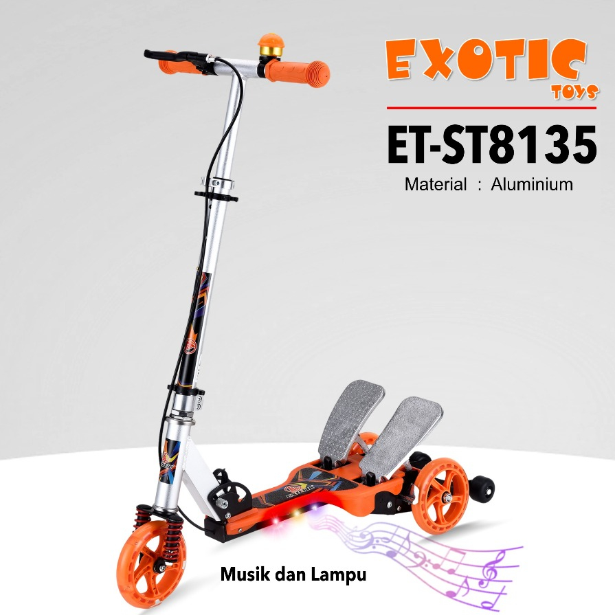 SCOOTER / SEKUTER / OTTOPED GENJOT INJAK VITA  & EXOTIC ET - ST8135 DUAL PEDAL RMB HAPPY NEW SKUTER