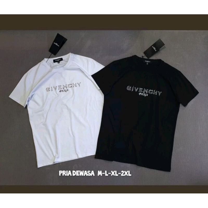 2 pcs kaos givenchy/koas branded pria/kaos premium/kaos pria lengan pendek/kaos import