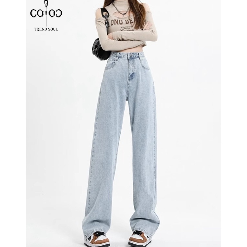 ART C96K Coco Trend Soul Jeans  Biru Muda Kulot Highwaist Jeans Wanita Korean Style