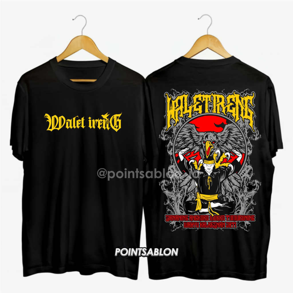 Kaos PSHW Walet ireng Baju Winongo Pencak Silat Indonesia PSHWTM bahan katun premium kualitas distro