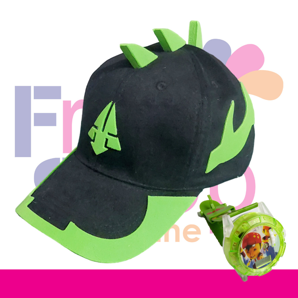 PAKET TOPI BOBOIBOY DURI + JAM TANGAN PROYEKTOR