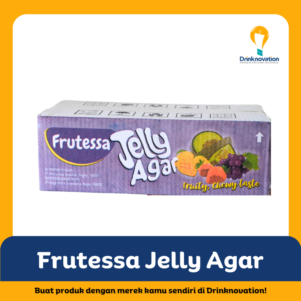 

1 Dus Frutessa Jelly Agar Sachet isi 6 box @24pcs @20gr | Jasa Maklon Minuman