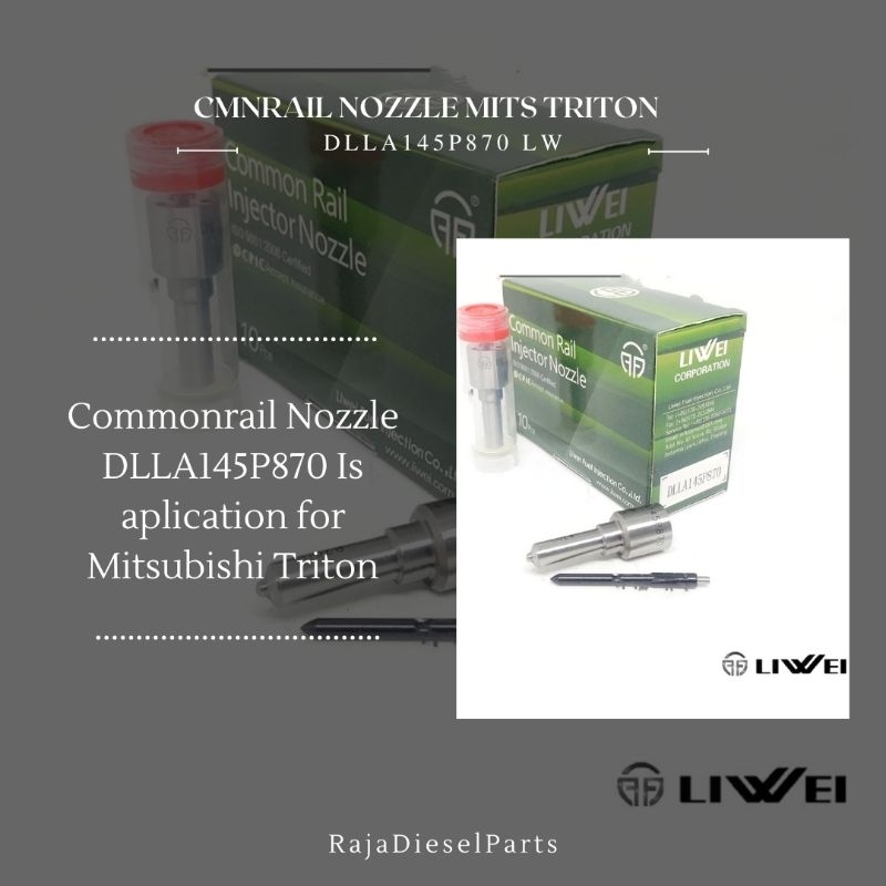 Liwei Commonrail Nozzle Mitsubishi Triton P870 Commonrail Nozzle DLLA145P870 Injector Triton