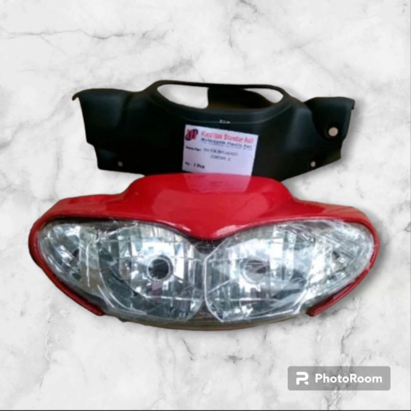 Batok Depan Belakang Set Reflektor Lampu Depan Jupiter z Lama warna merah 2001-2005