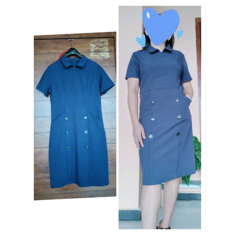 Dress Cewek Fashion Korea Elegan Vintage Preloved