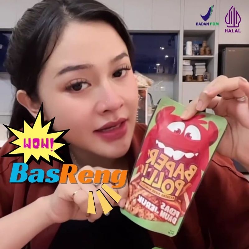 

Basreng rasa pedas daun jeruk makanan ringan keripik kerupuk kekinian