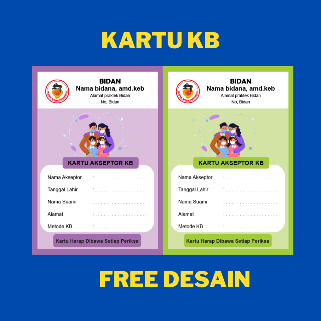 

BARU - kartu KB - kartu akseptor KB - Kartu bidan