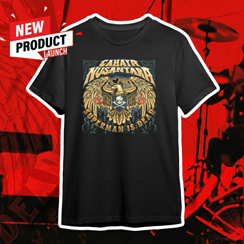 KAOS SID TS CAHAYA NUSANTARA BK / CAHAYA NUSANTARA / KAOS SUPERMAN IS DEAD / KAOS MERCHANDISE ORIGIN