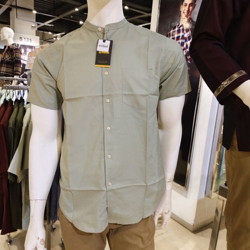 BAJU KOKO PRIA POLOS KATUN OXFORD LENGAN PENDEK BY S-135
