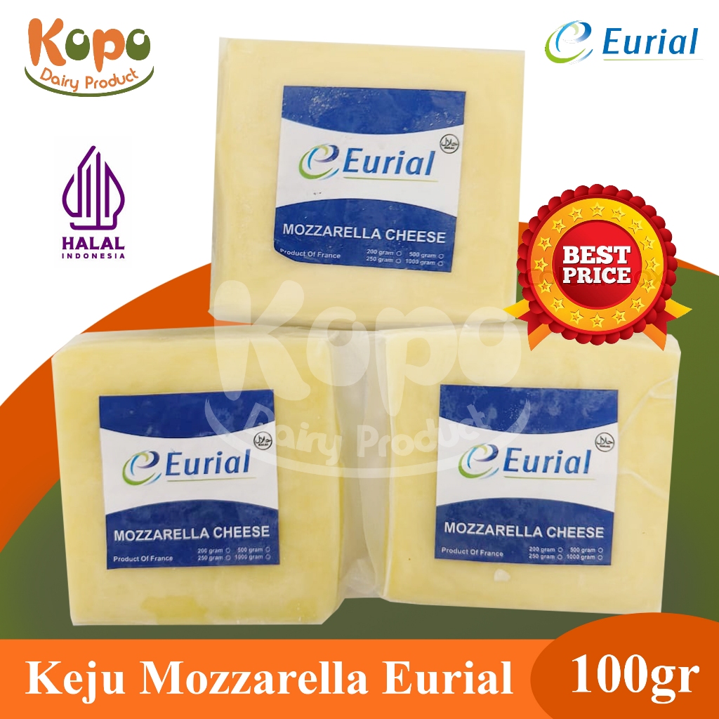 

Keju Mozzarella Eurial - Mozzarella Chesse - Eurial Chesse (100gr)