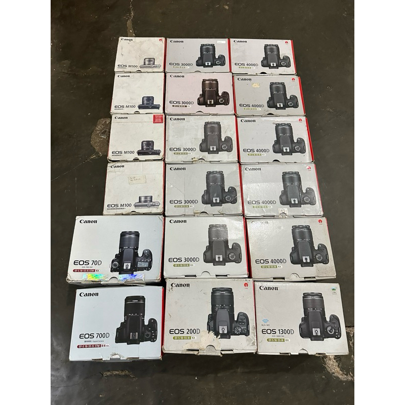 

kardus box bekas kamera lensa 1100d 1300d 1200d 600d 70d 80d dll