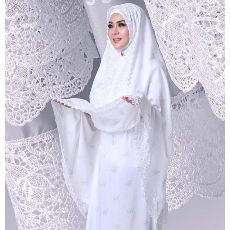 Mukena Syahrini Dewasa Mewah Terlaris Kain Sutra Adem