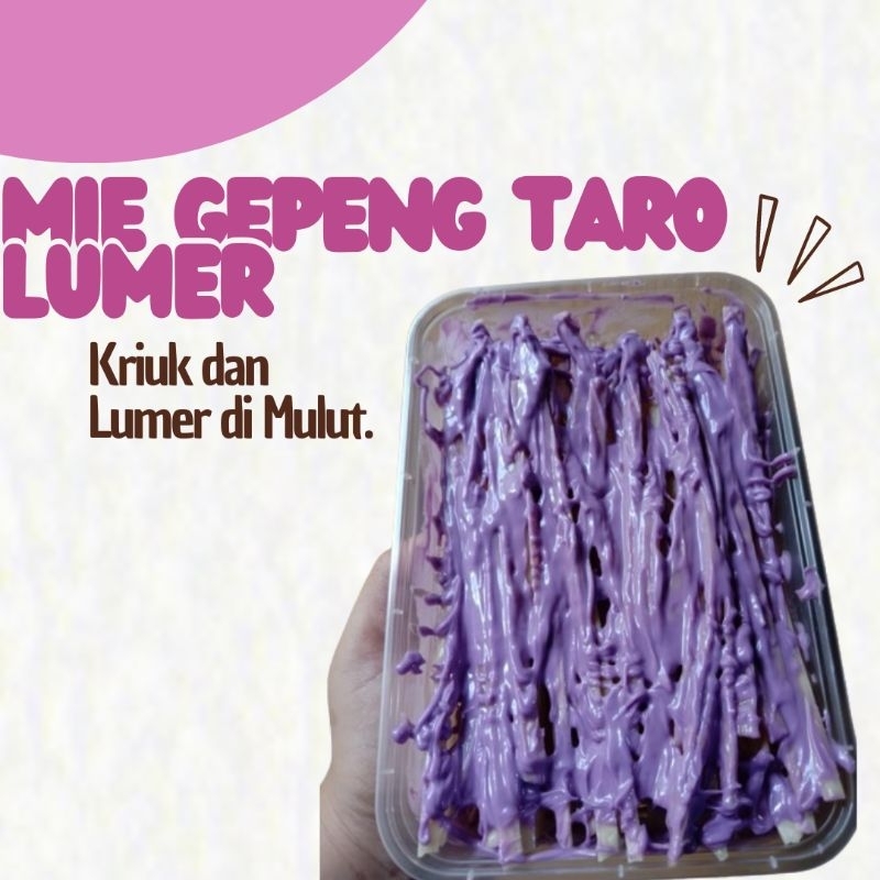

MIE GEPENG TARO LUMER | PERBOX 500ML FULL PENUH | CEMILAN COKLAT | CEMILAN MANIS | CEMILAN INSTAN| MIE