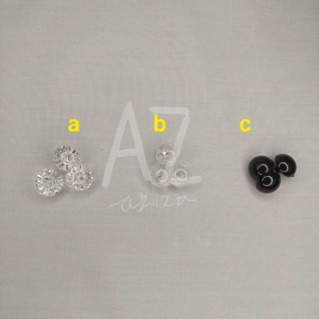 Kancing Kristal Warna Warni / Kancing Jamur Plastik Perlusin