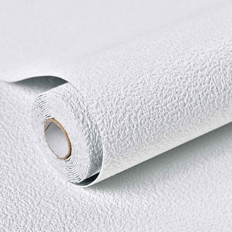 Wallpaper Dinding Linen Foam EMBOSS Roll Putih Kulit jeruk Alumunium Foil Wallpaper Sticker Dekorasi