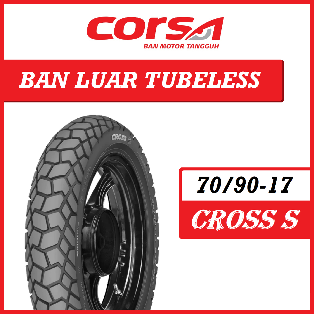 Ban Tubeless 70/90-17 CROSS S CORSA