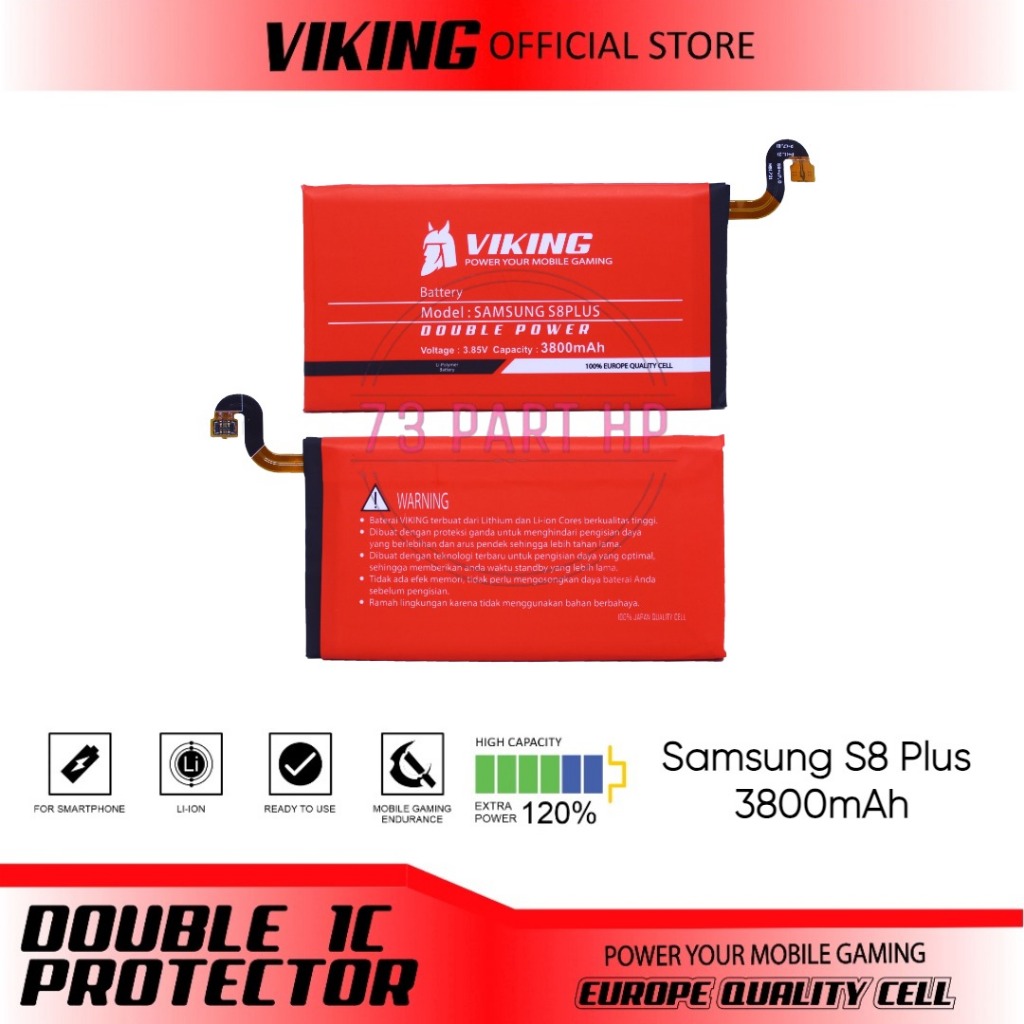 Baterai Double Power Viking EB-BG955ABE / Sams Galaxy S8 Plus / S8+ / G955 / SM-G955F / SM-G955FD / 