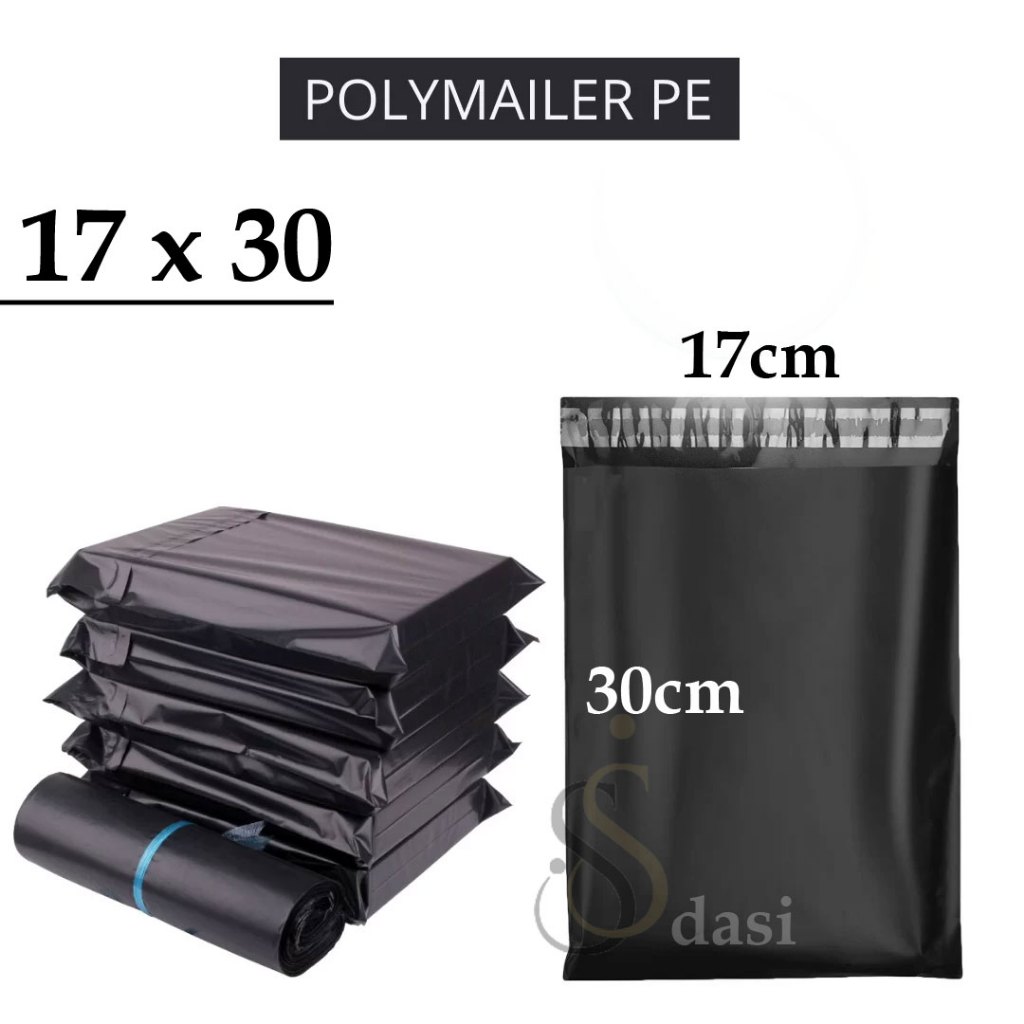 

Plastik Polymailer 17x30 cm Hitam PE