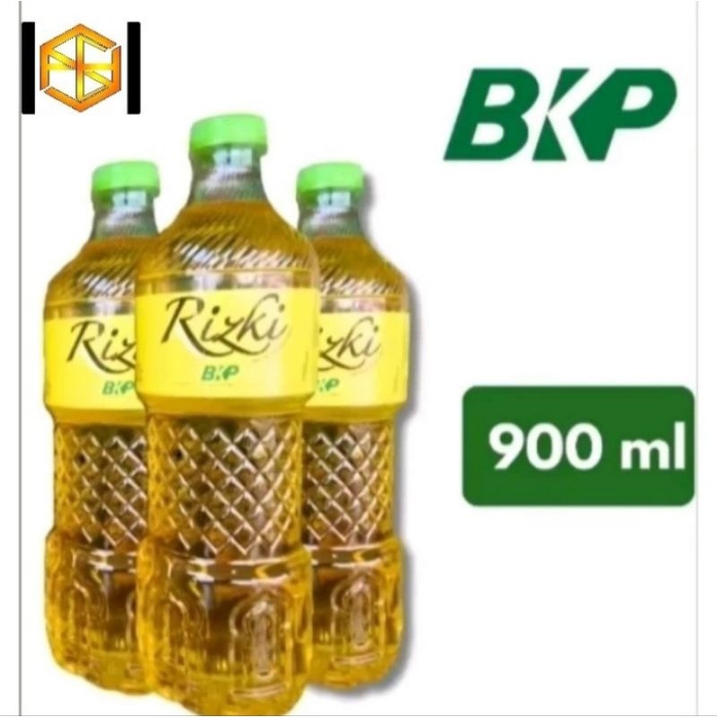 

minyak goreng rizki 900 ml botol. satuan (1 btl)