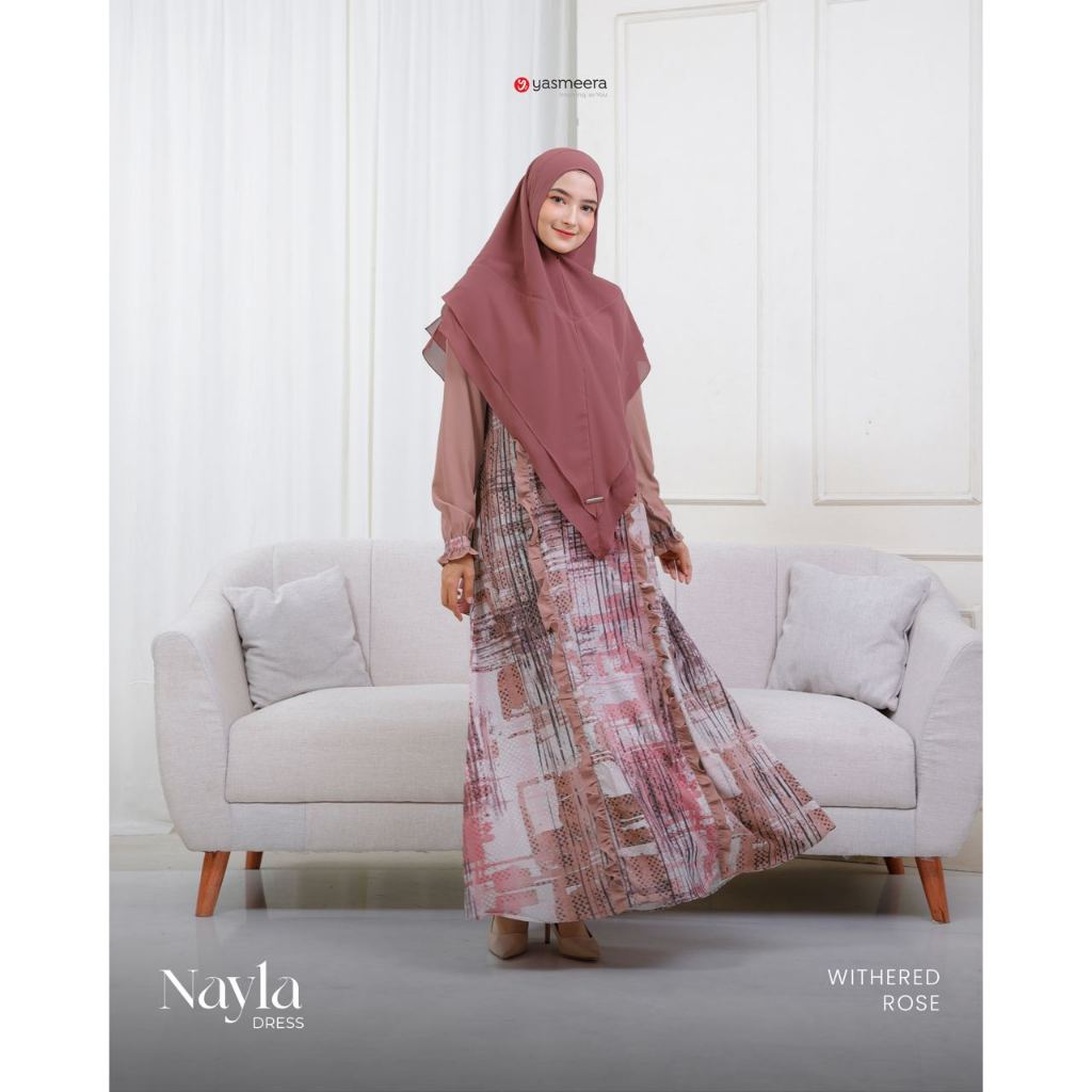 GAMIS NAYLA by YASMEERA - DISKON 40% - ORIGINAL - COUPLE YASMEERA X EL-RASHEED 2024 - BEST SELLER