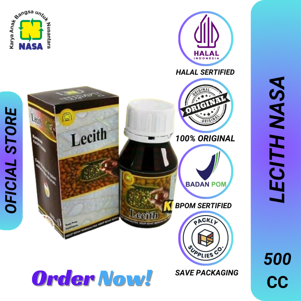LECITH Natural Lecithin 500CC - Lecith Natural Lecithin, suplemen alami Nasa dari olahan kedelai, me