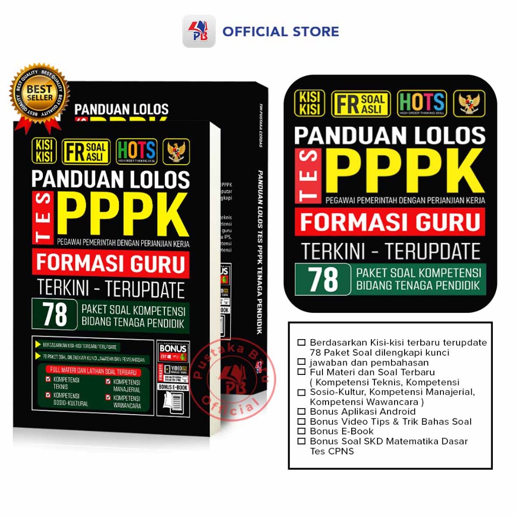 Buku Panduan Lolos PPPK Formasi Guru / Tenaga Teknis / Tenaga Kesehatan Terkini Terupdate – FR Soal Asli-1
