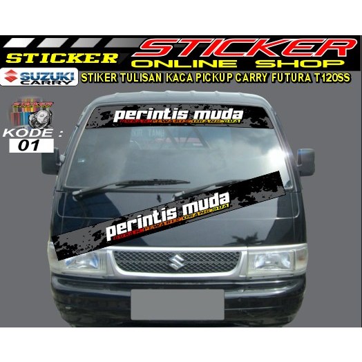 Stiker decal tulisan kaca Mobil Pick Up Futura  Decal Sticker Kabin Mobil Pick Up Futura