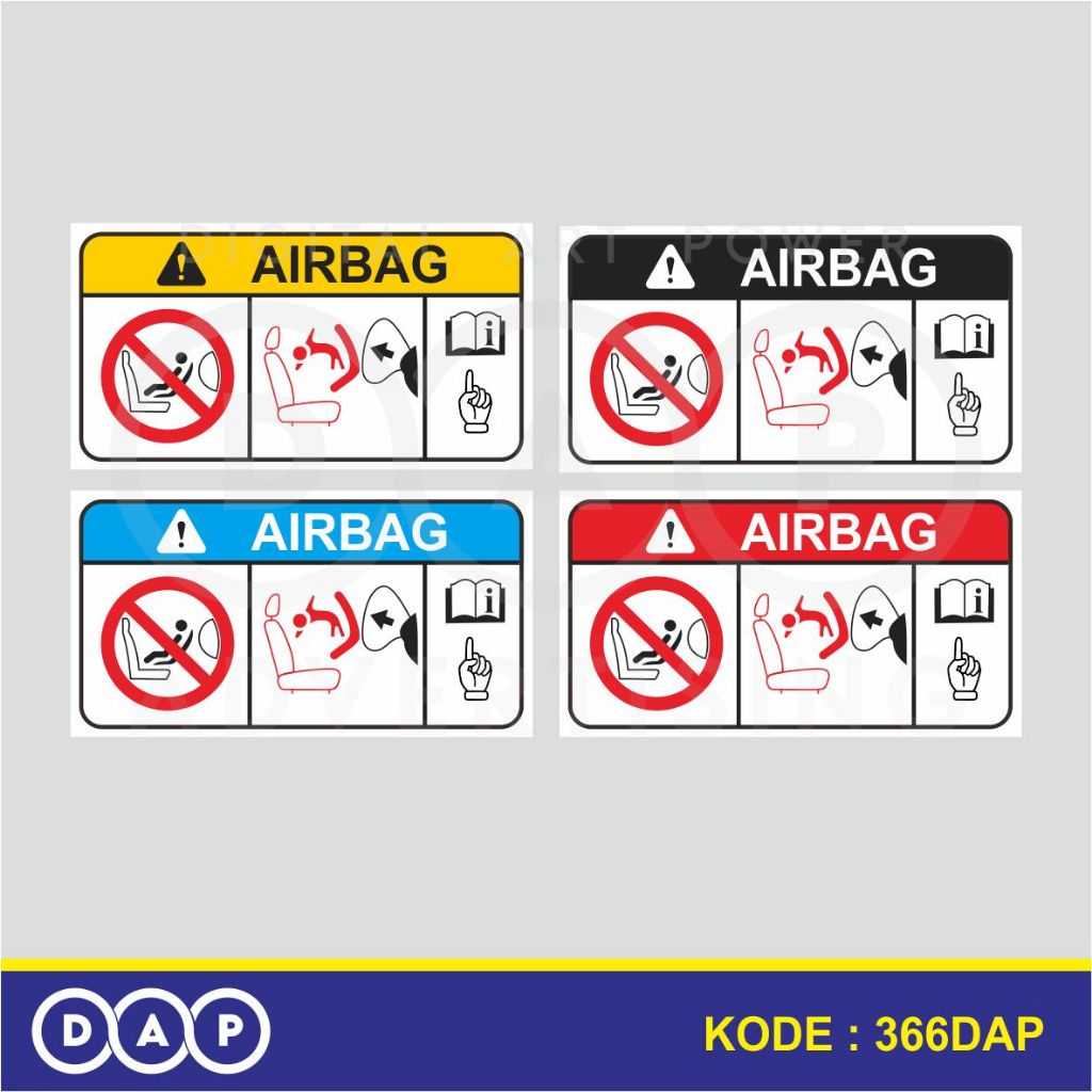 

366 - STIKER LABEL AIRBAG - 15 X 8 CM - VYNIL - TERBAIK