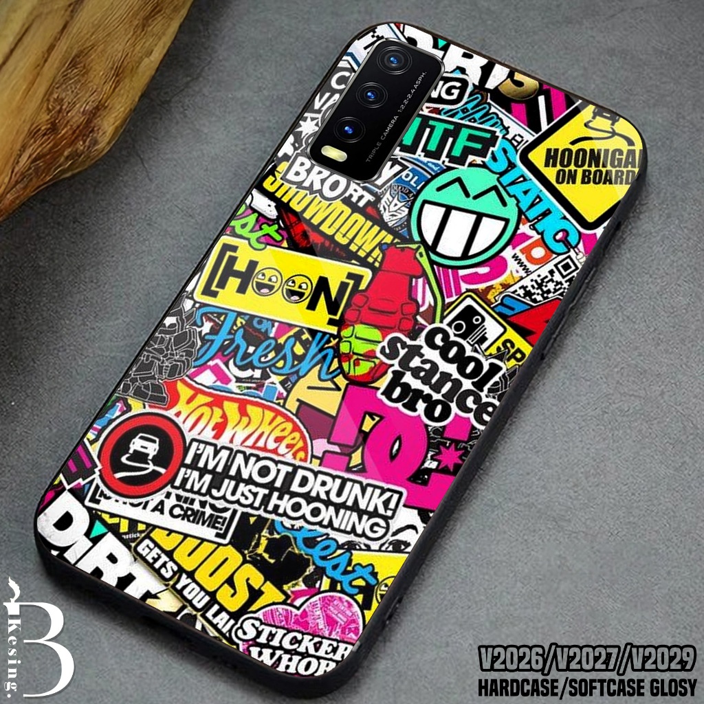 Case VIVO V2029 / V2026 / V2027 - Casing Hp VIVO V2029 / V2026 / V2027 Motif GRAFF - Silikon Hp VIVO