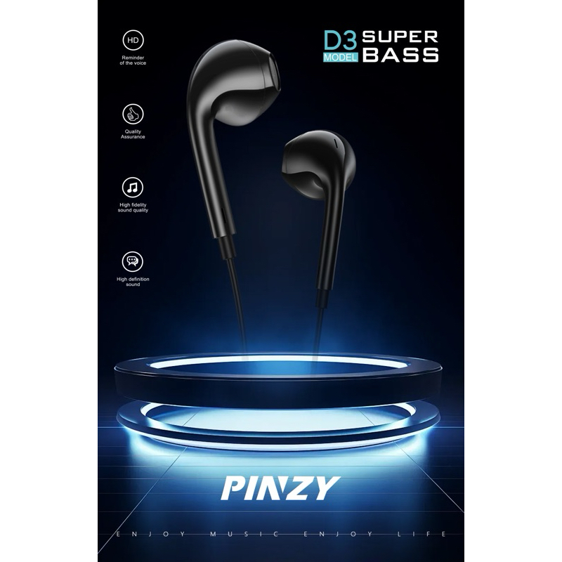Stereo Earphone PINZY Original D3 Series