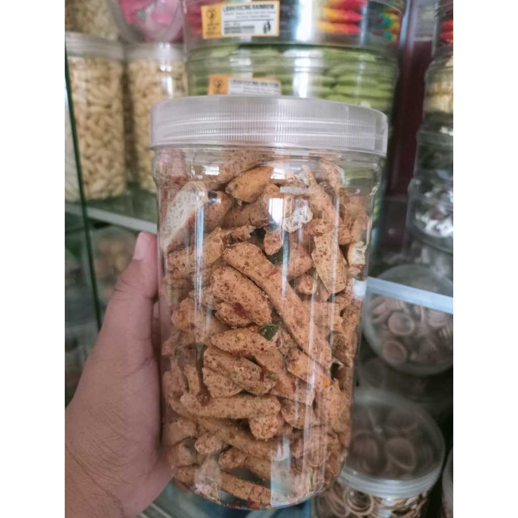 

Camilan Basreng Jeruk purut Toples Bening