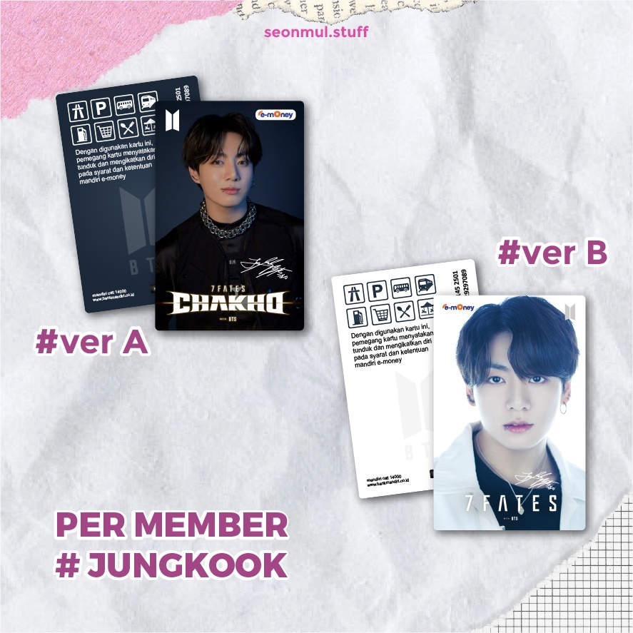 READY STOCK EMONEY JUNGKOOK BTS CHAKHO / FLAZZ / TAPCASH / BRIZZI