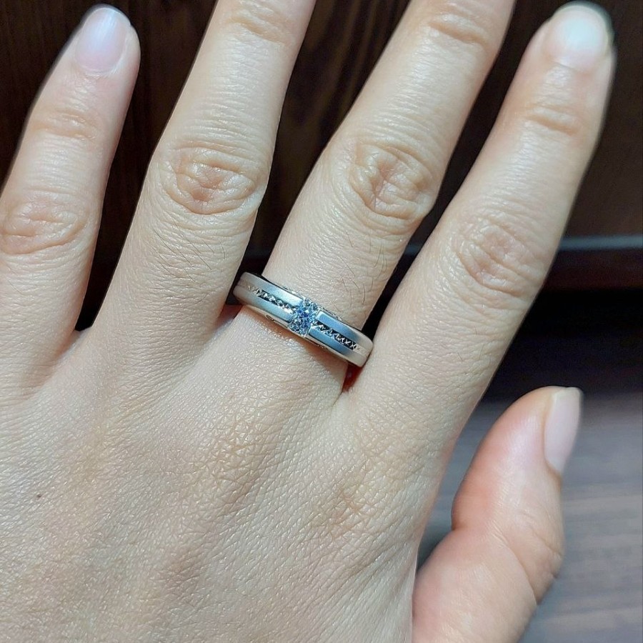 Cincin Nikah Emas Putih Zircon Doff 4.29gram Uk 12 17k 750 CH163