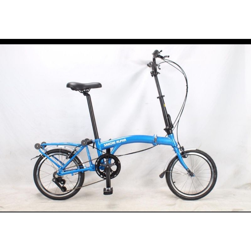 SEPEDA LIPAT SAKONI ALPHA TRIFOLD 16 ALPHA ALLOY 3 SPEED MURAH