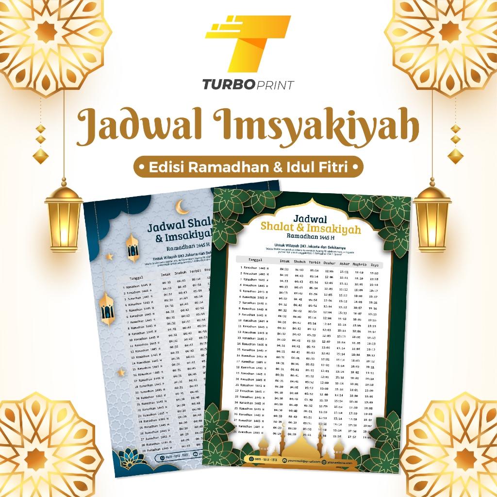 

JADWAL IMSYAKIAH IDUL FITRI / LEBARAN / A4 / A5 BROSUR SELEBARAN