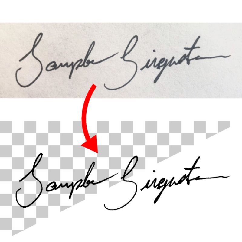 Tanda tangan digital. Menghapus background sign signature. transparan tanda tangan latar belakang di