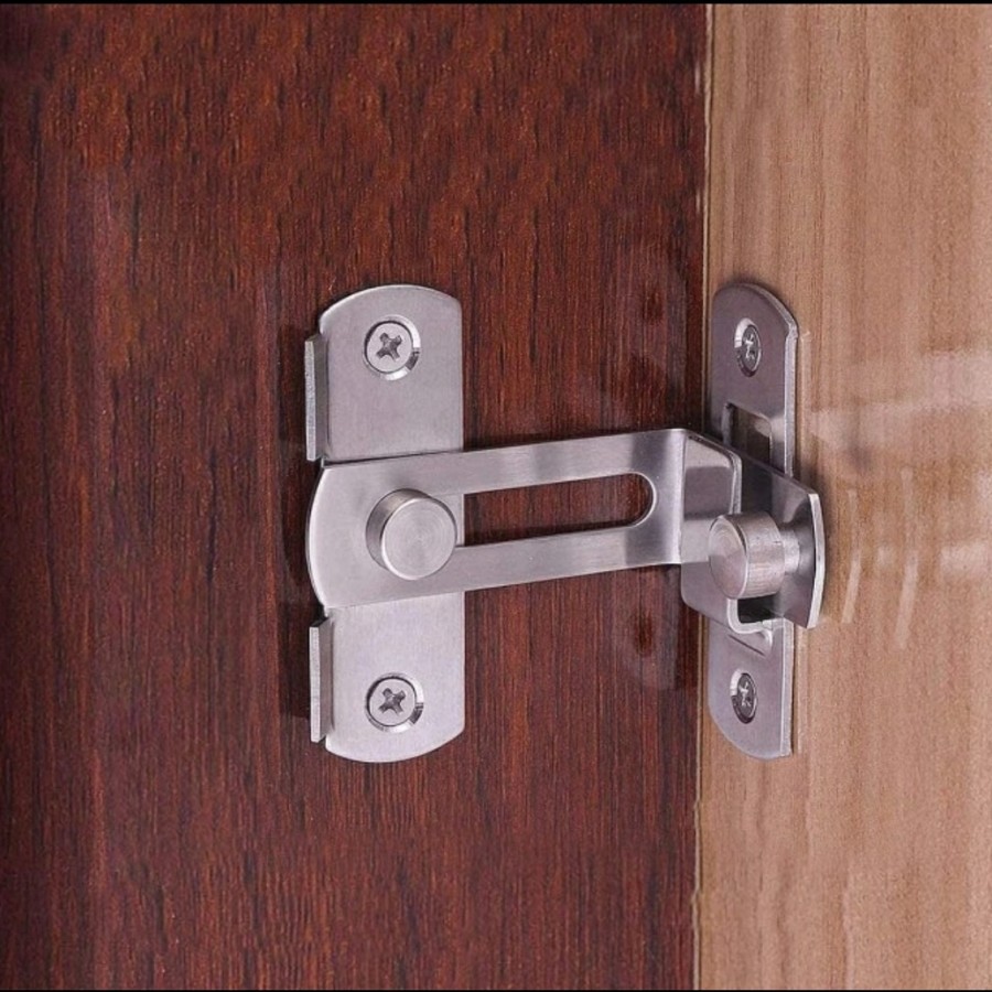 Grendel Sudut Kait Pintu Geser / Slot Pintu Jendela Stainless Steel