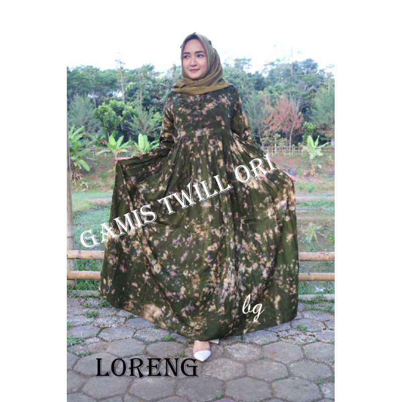 Gamis Twill Ori BG Collection Motif Loreng