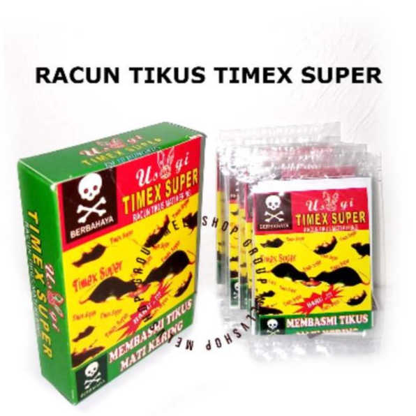 RACUN TIKUS TIMEX SUPER isi 10 BUNGKUS / Pembasmi Tikus Serbuk / RACUN TIMEX