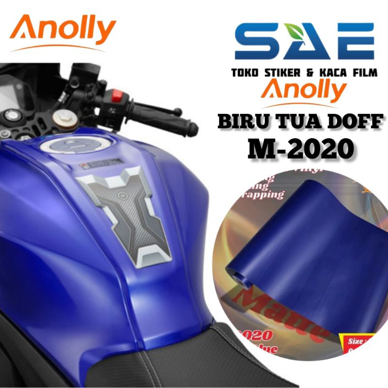 Skotlet Biru Tua Doff Sticker Motor King Blue Anolly