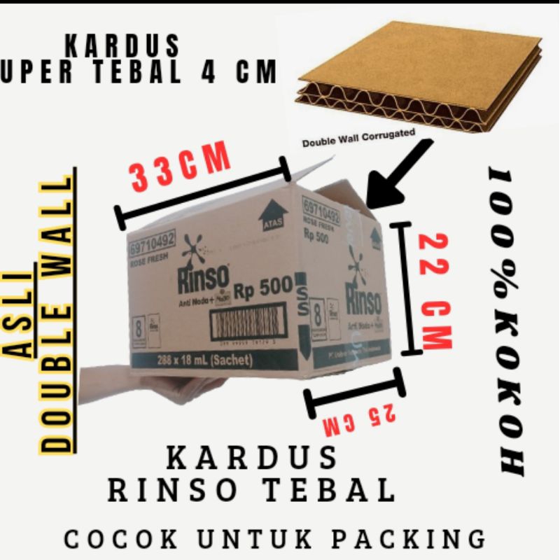 

kadus tebal bekas double wall untuk packing asli masih bagus