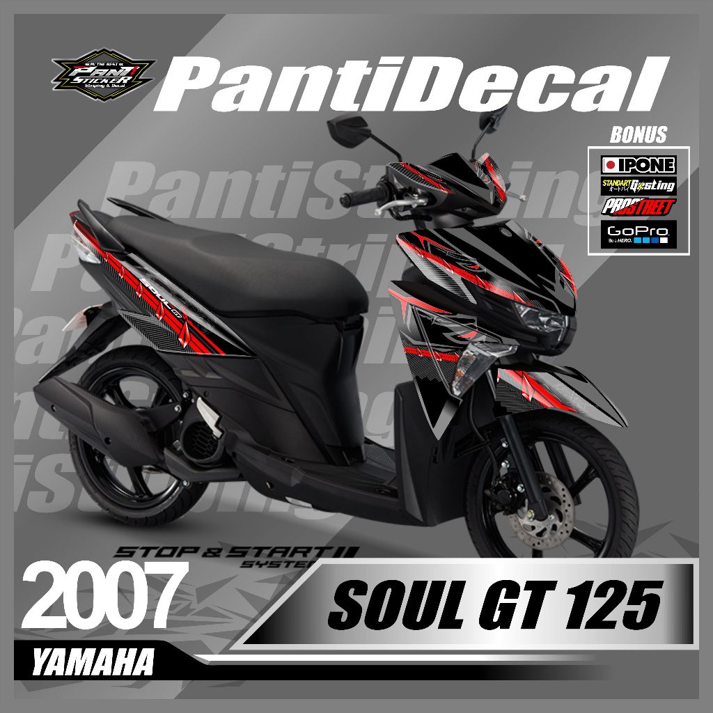 STRIPING YAMAHA MIO SOUL GT 125 FULL BODY - STICKER MOTOR MIO SOUL GT 125 LIST DESAIN TERBAIK
