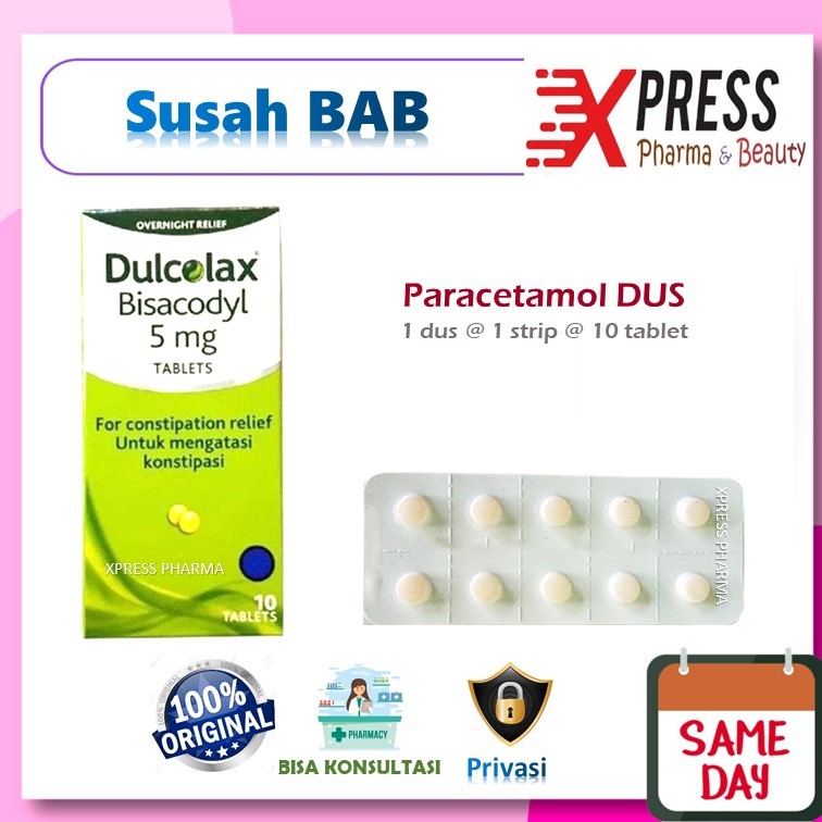 XPRESS  DUS Dulcolax 10 tablet Konstipasi Pelancar BAB Dulcolak Dulkolak Dulkolax Dulcolaks Dulkolak