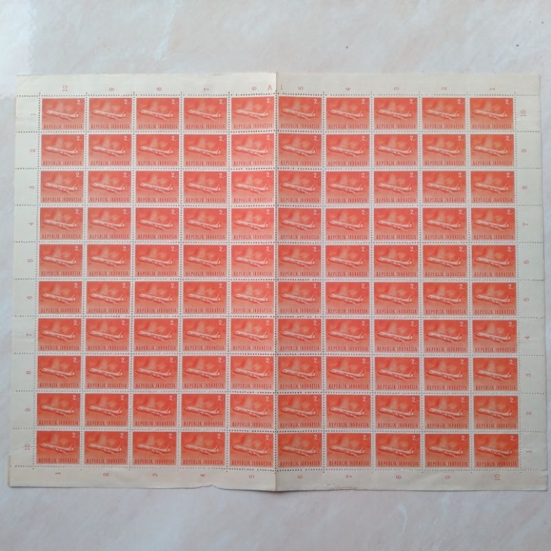 

Perangko Prangko Kuno Alat Transport 1964 Rp 2 Full Sheet 100 Pcs - YN1206