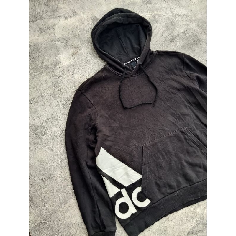 Hoodie brand adidas balok hitam