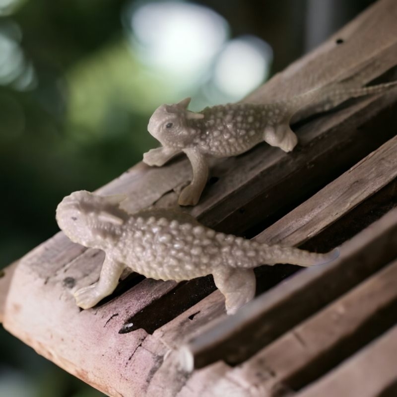 Mainan Miniatur Kadal Gurun Bertanduk Horn Lizard 6 cm Hewan Gurun Dessert Animal Figure