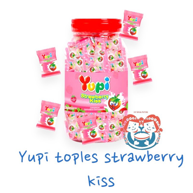 

YUPI TOPLES STRAWBERRY KISS/YUPI STRAWBERRY KISS JAR 300GR